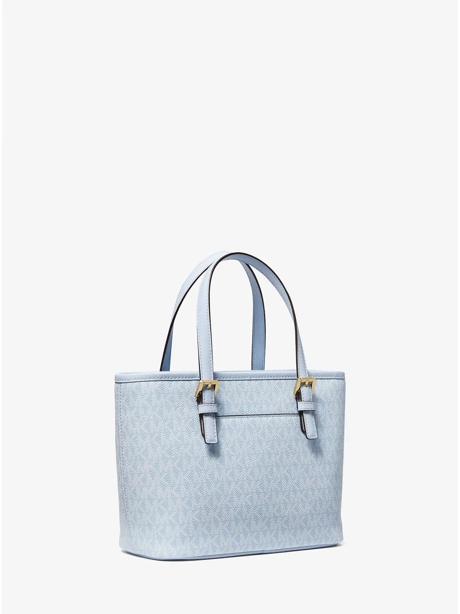 Jet Set Travel Extra-Small Logo Top-Zip Tote Bag Pale Ocean