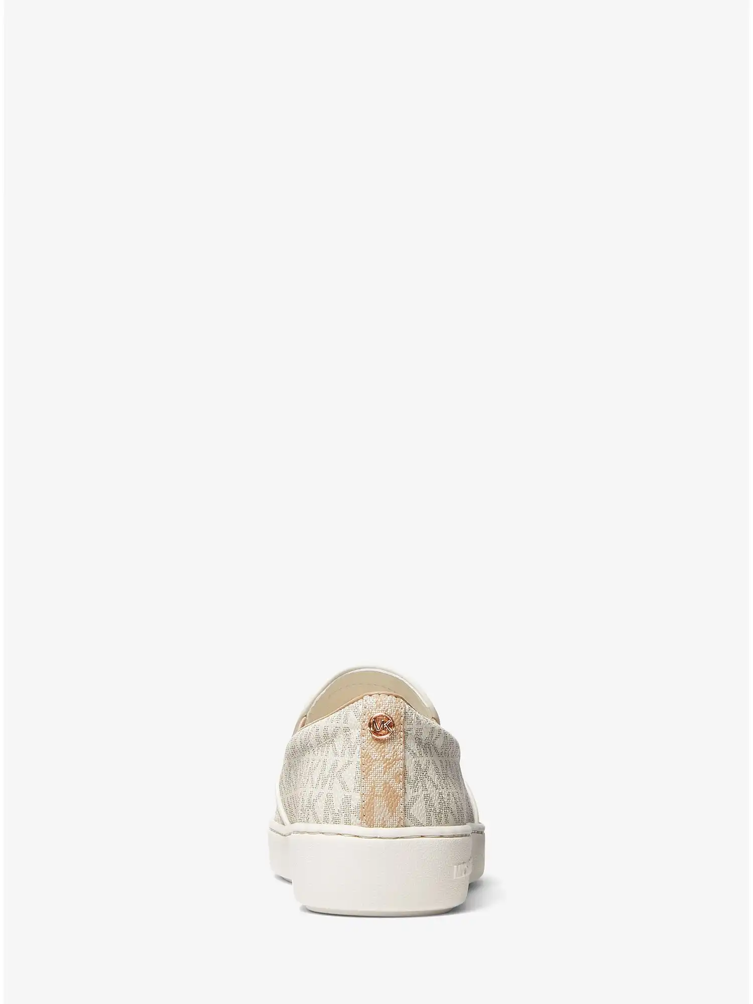 Keaton Two-Tone Logo and Glitter Chain-Mesh Slip-On Sneaker Vanilla Combo