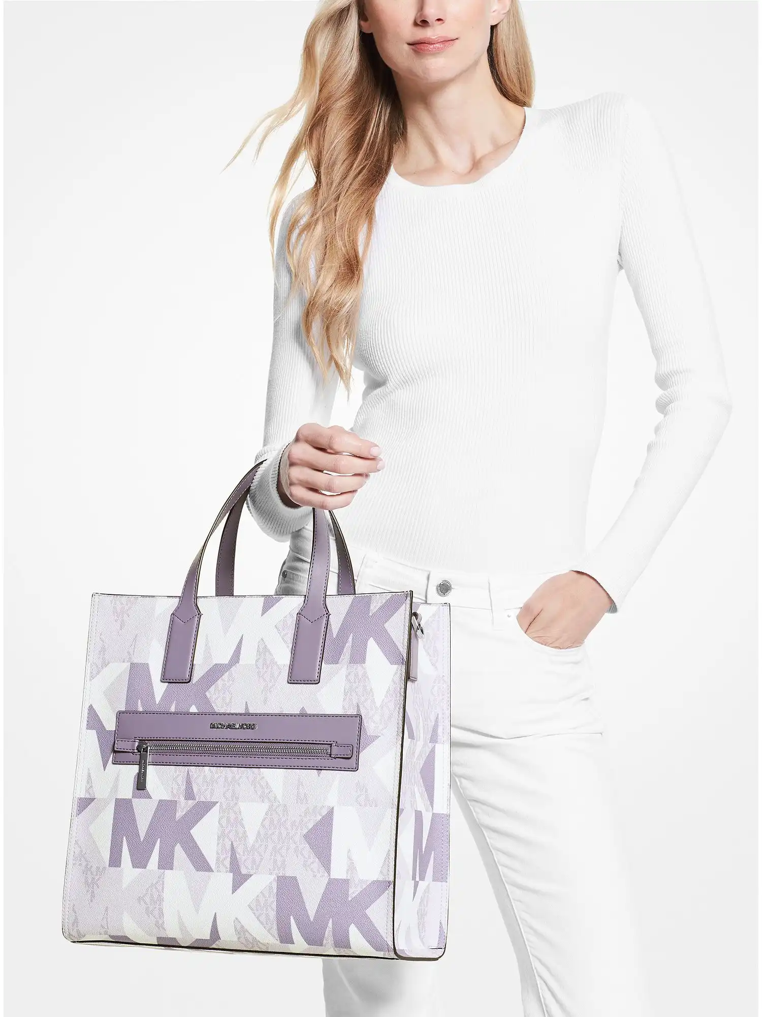 Kenly Large Logo Tote Bag Orchd Hz Mlt