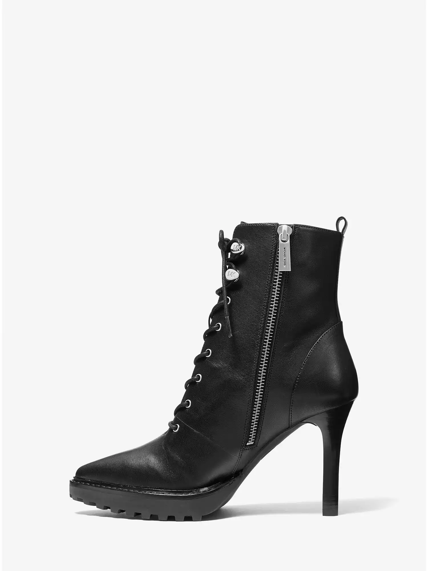 Kyle Leather Lace-Up Boot Black