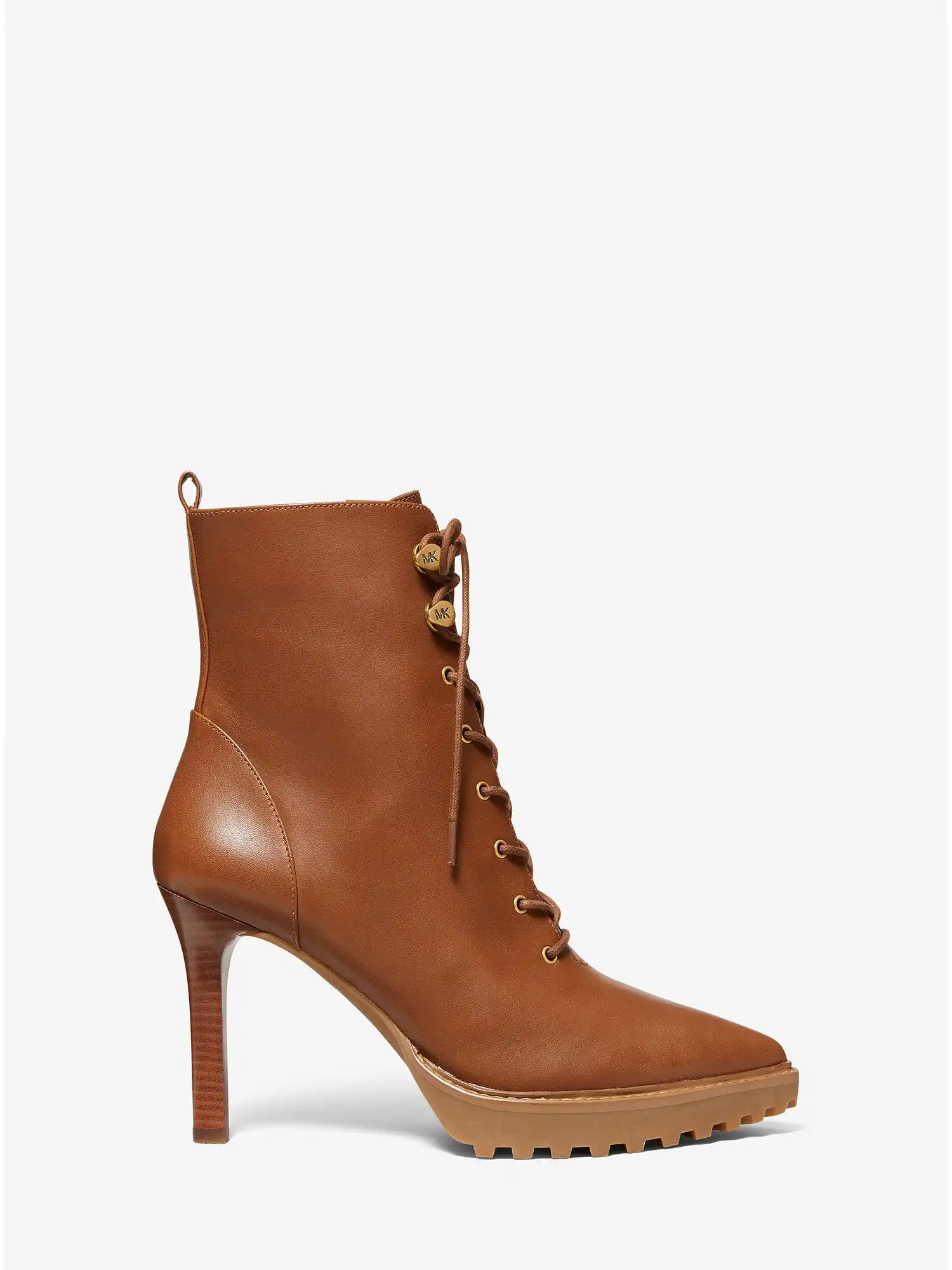 Kyle Leather Lace-Up Boot Luggage