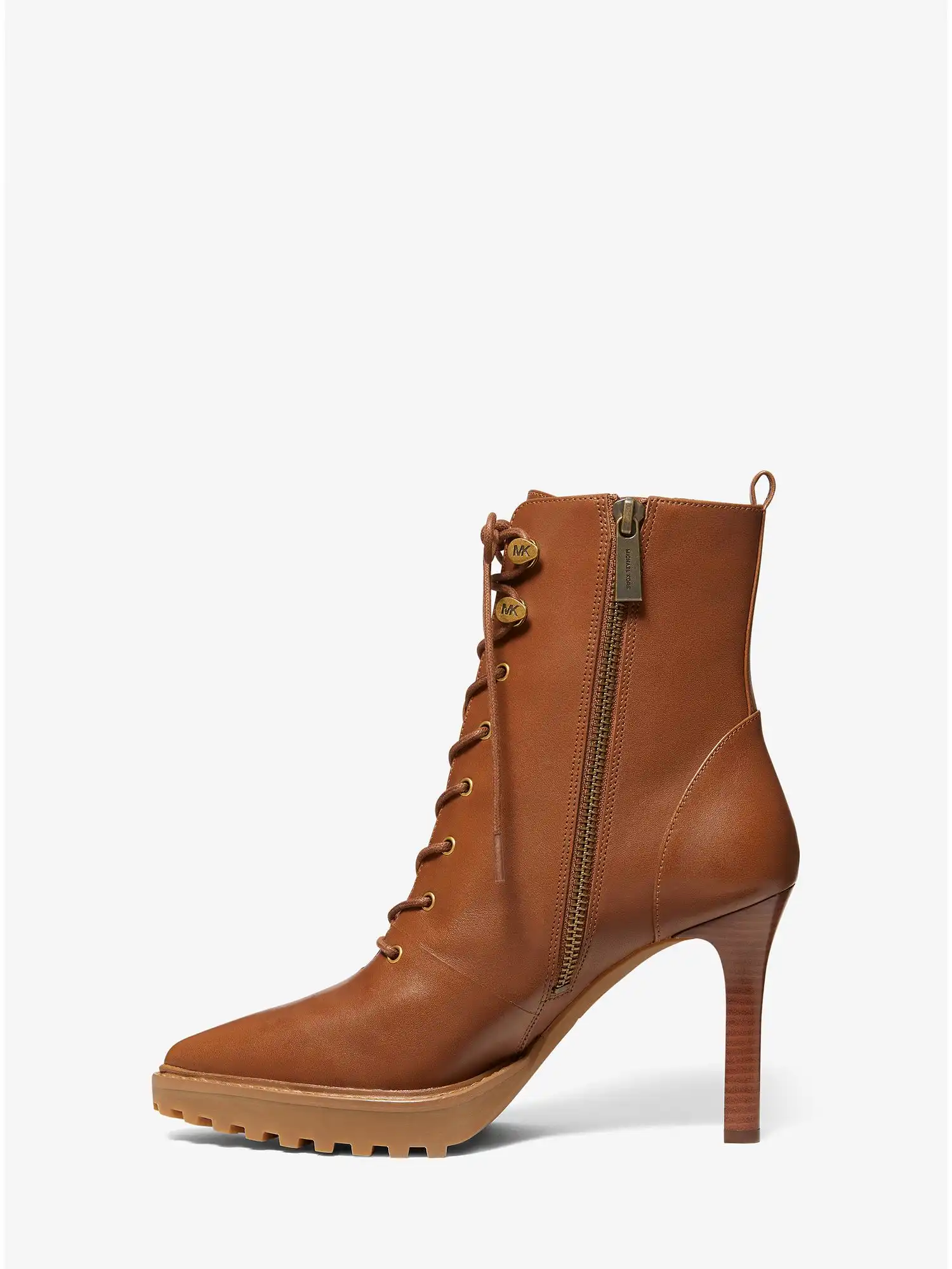 Kyle Leather Lace-Up Boot Luggage