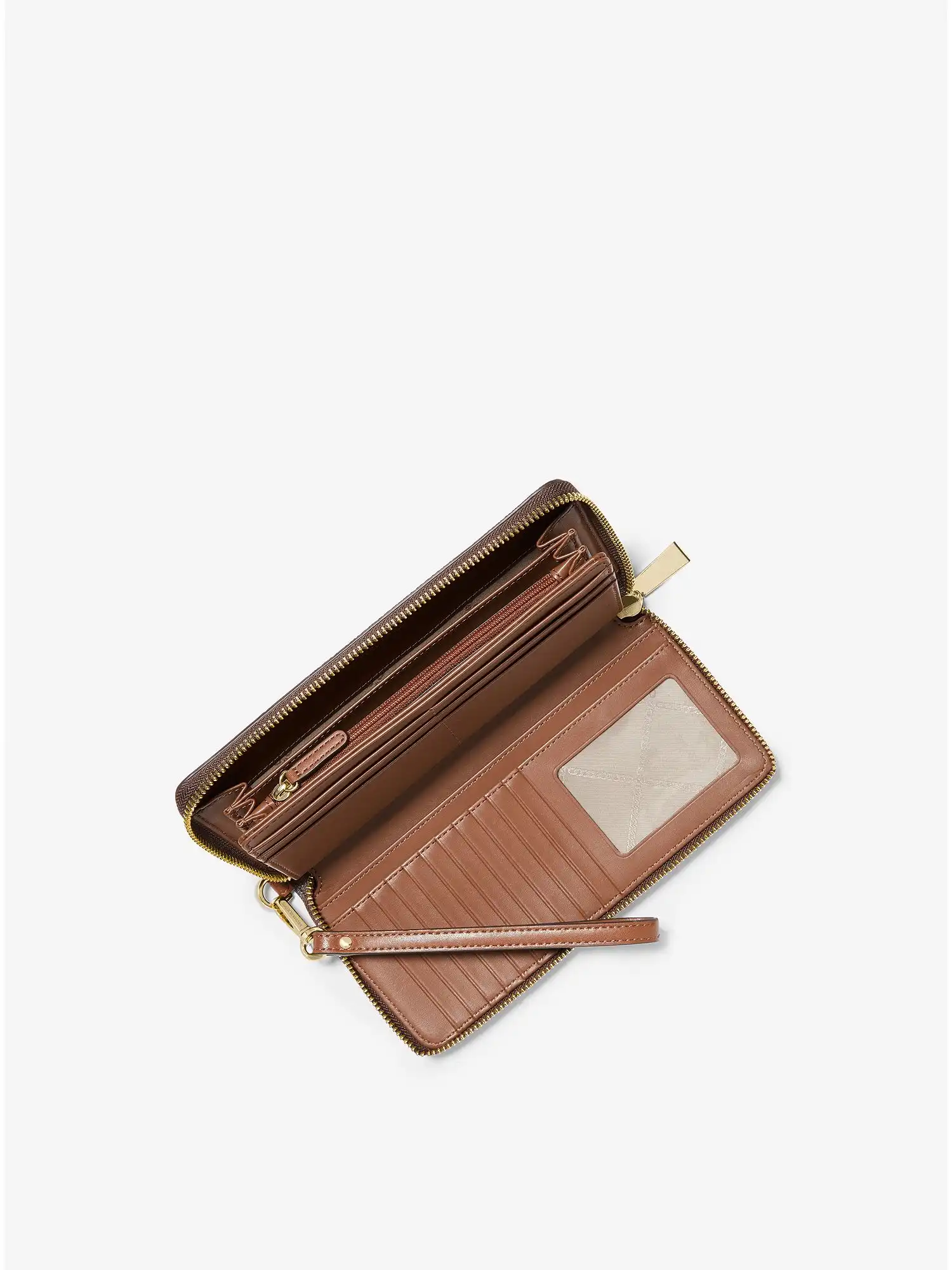 Large Logo Continental Wallet Brown