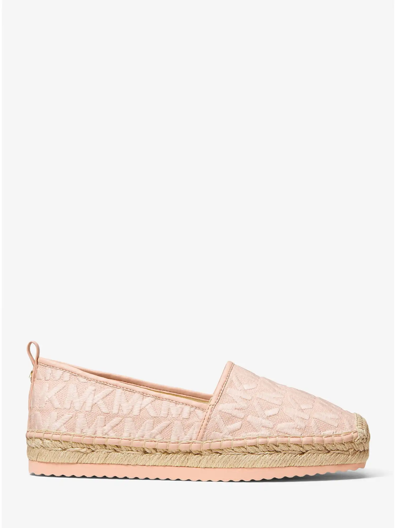 Lenny Logo Embroidered Canvas Slip-On Espadrille Soft Pink
