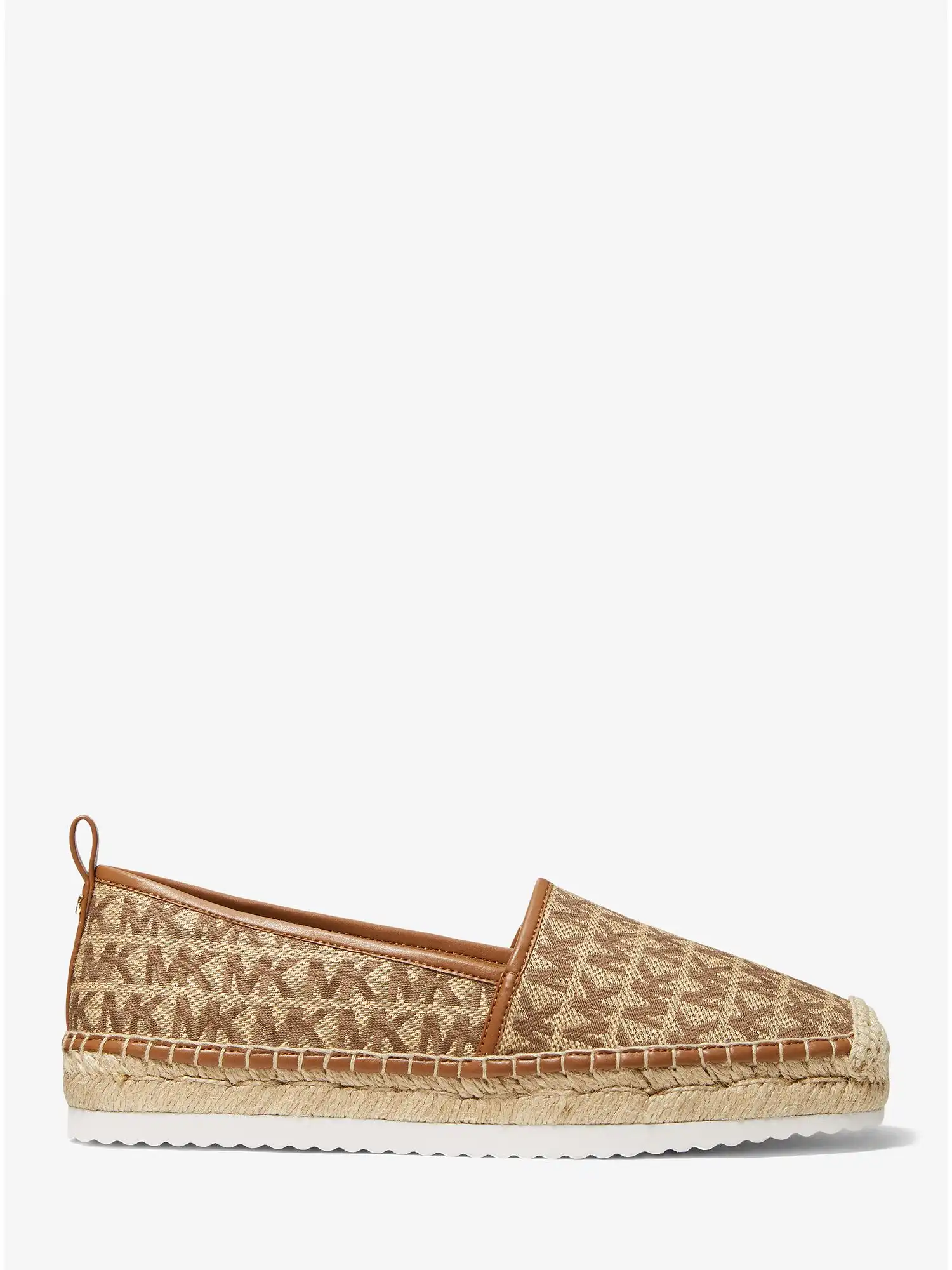 Lenny Logo Jacquard Slip-On Espadrille Beige Ebony Brown