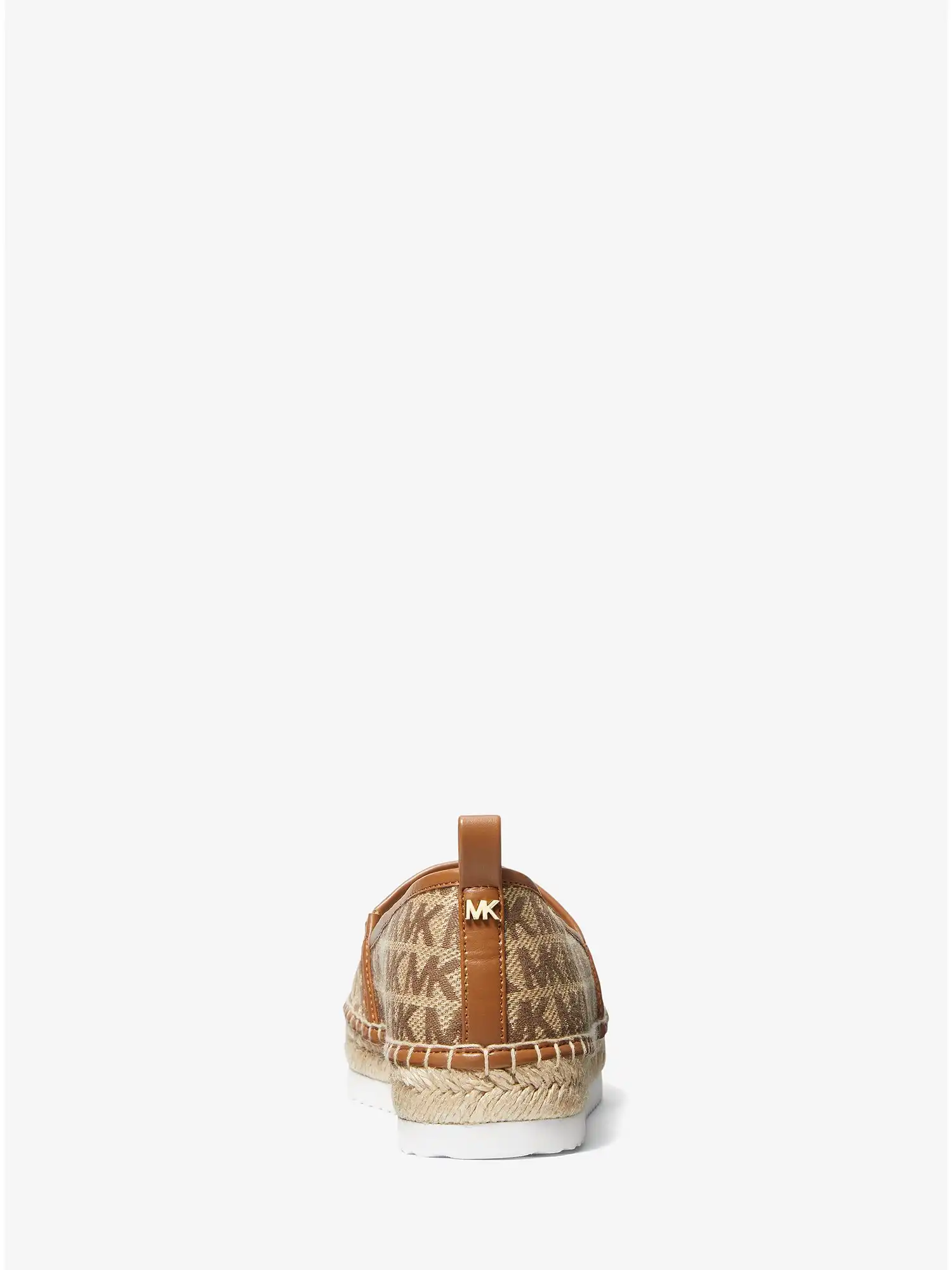 Lenny Logo Jacquard Slip-On Espadrille Beige Ebony Brown