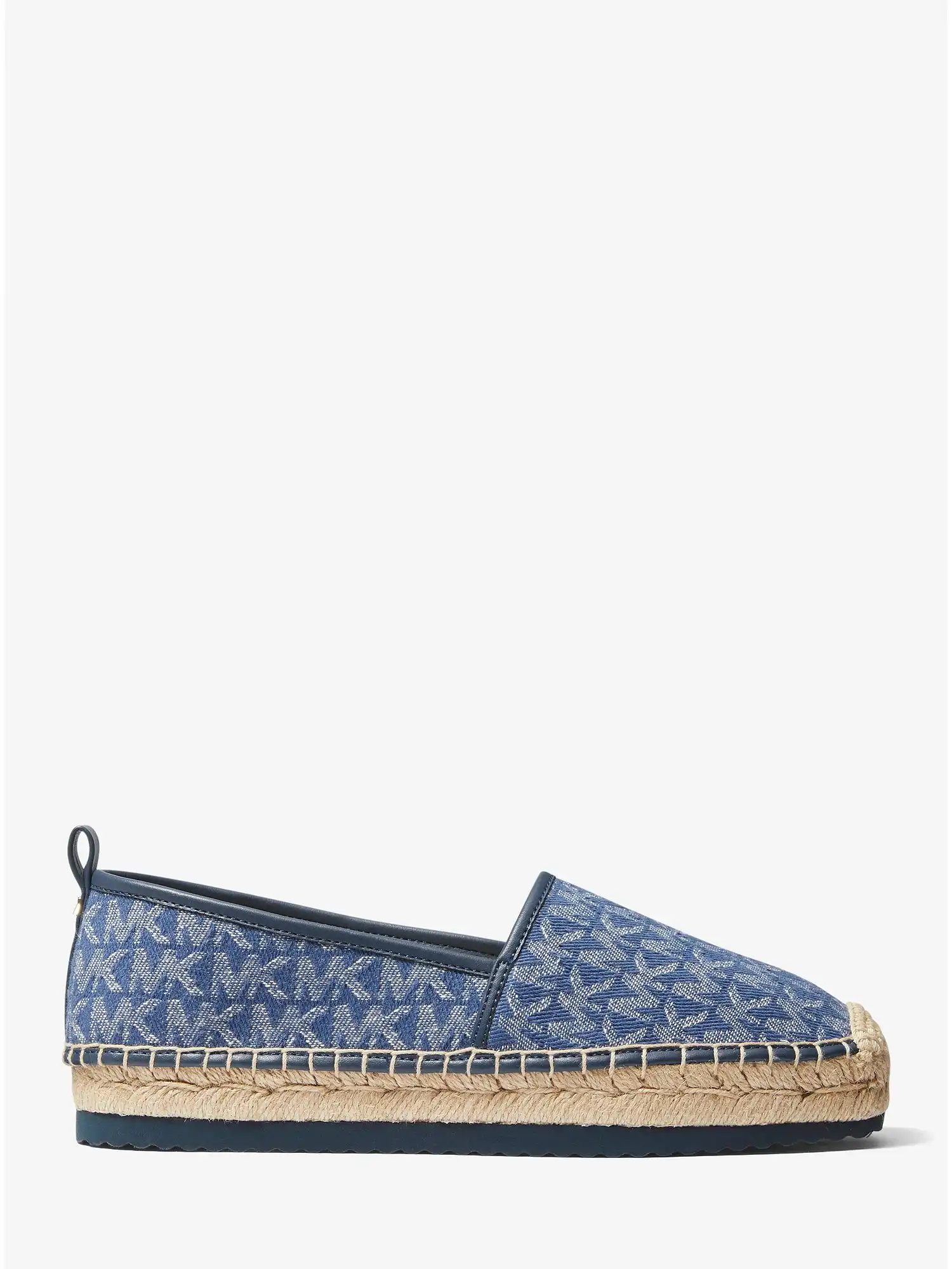 Lenny Logo Jacquard Slip-On Espadrille Denim Navy