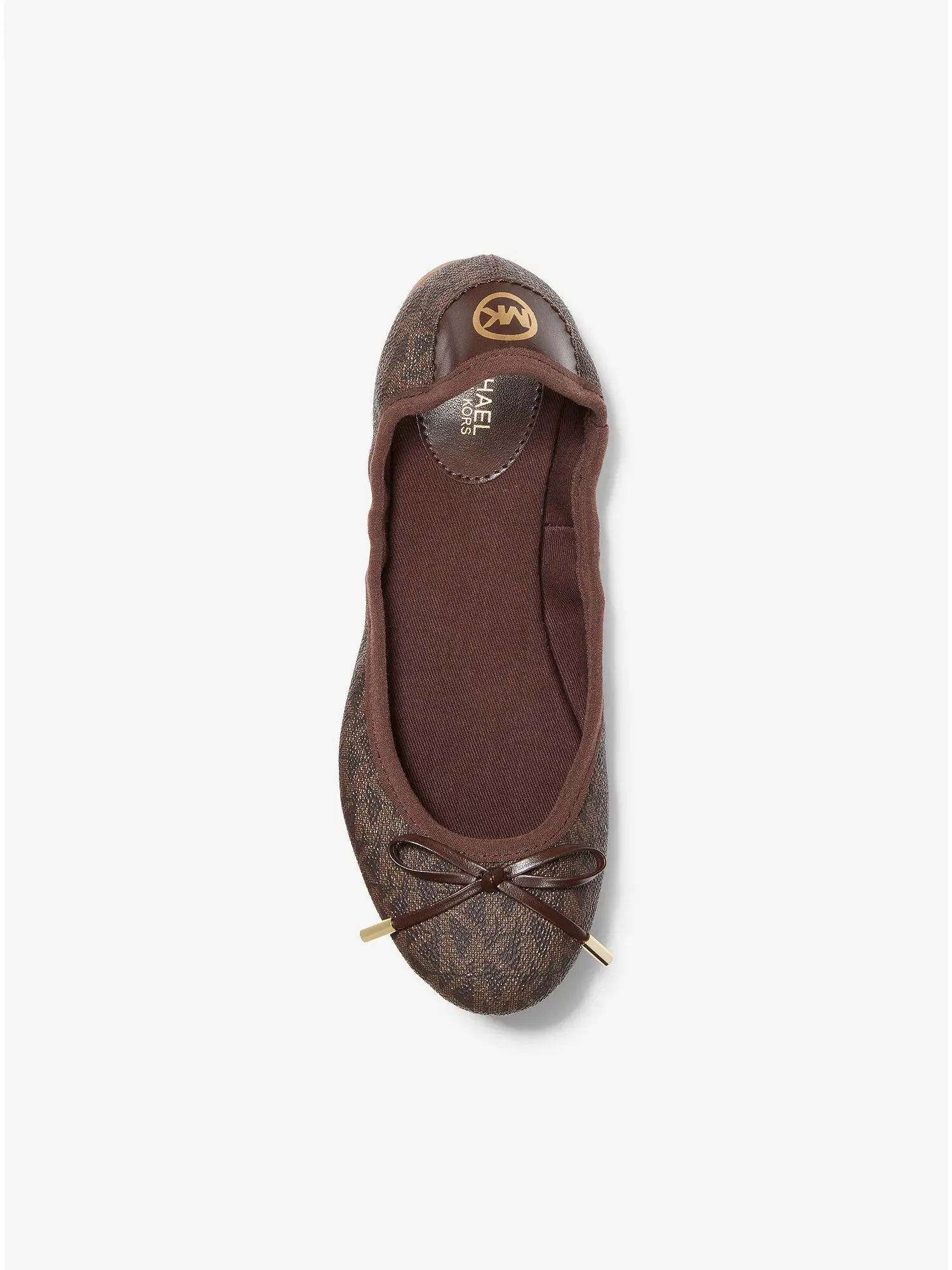 Logo Ballet Flat Brown
