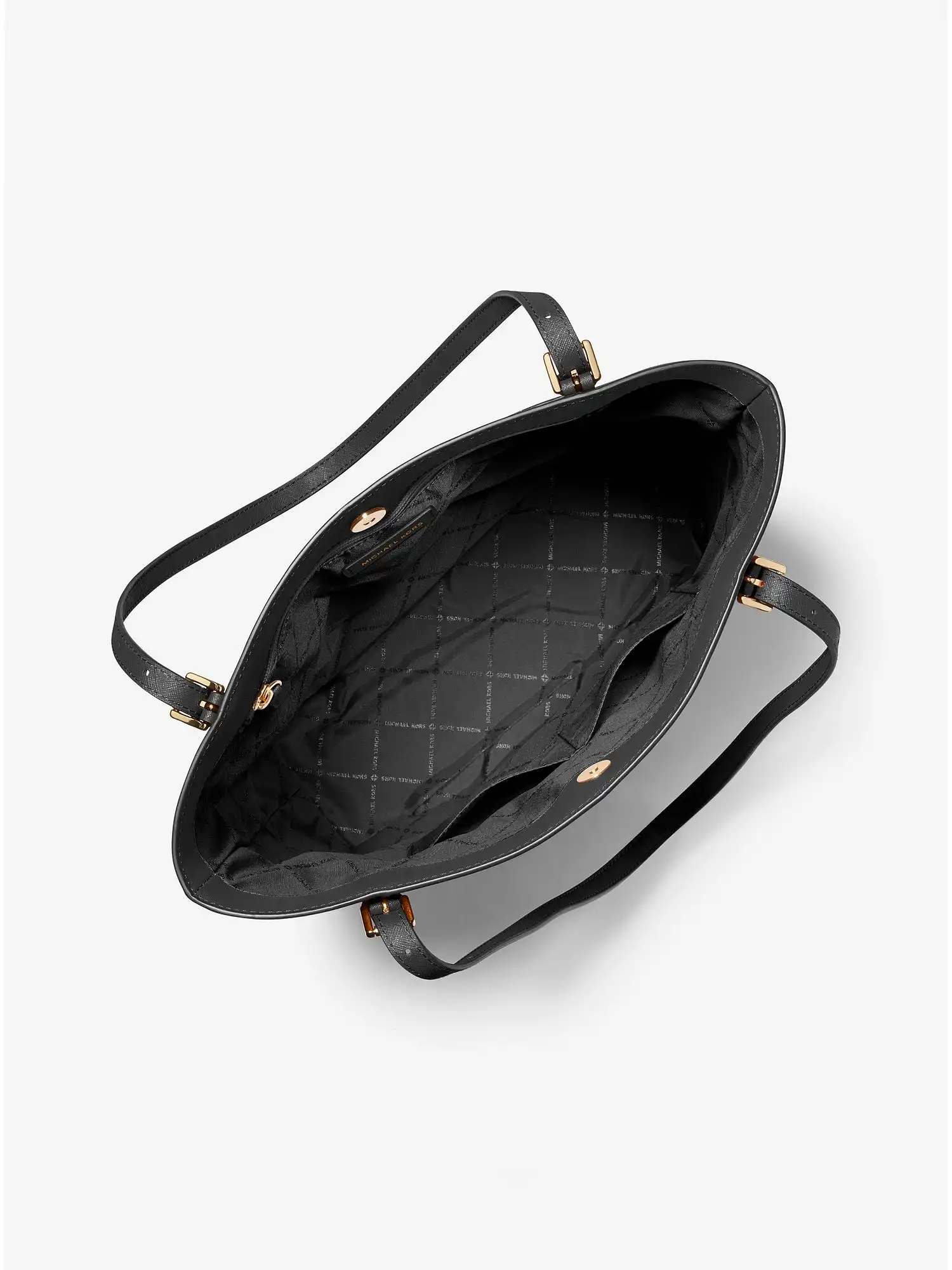Megan Large Saffiano Leather Tote Black