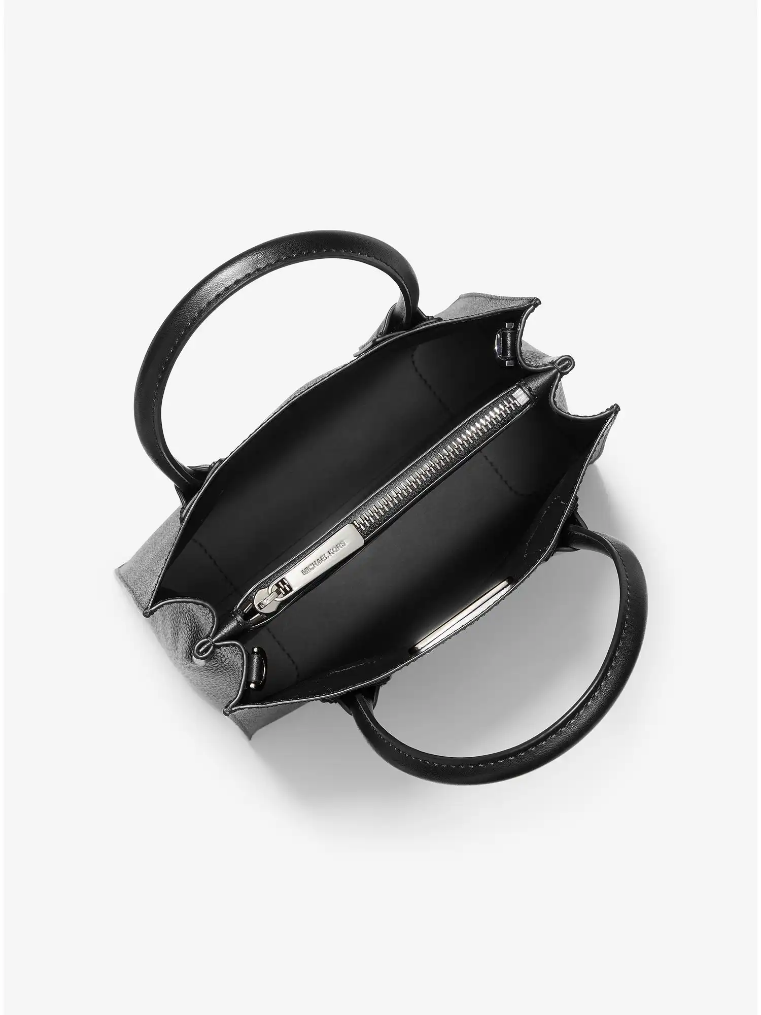 Mercer Medium Logo and Leather Accordion Crossbody Bag Black