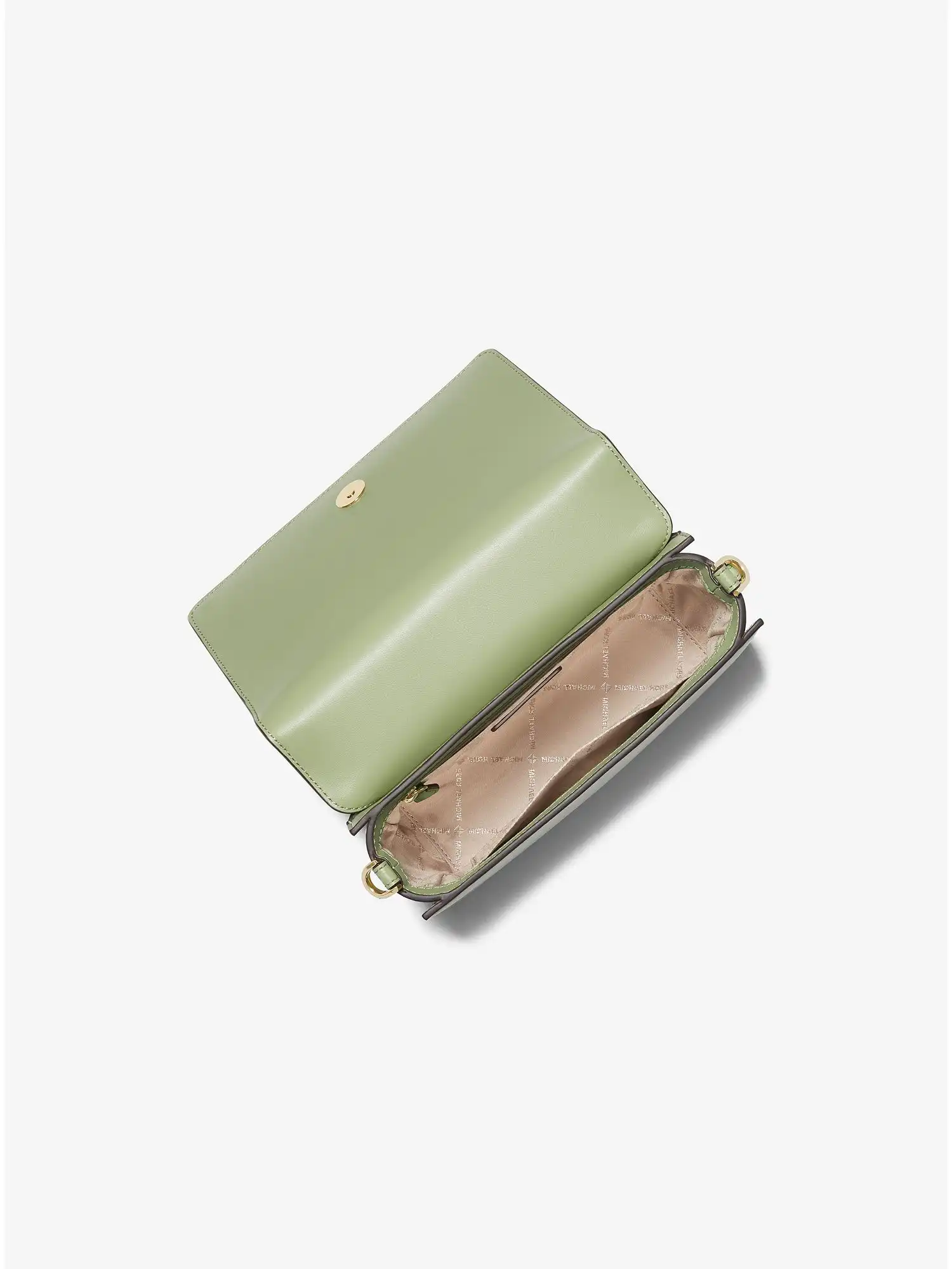 Mercer Small Woven Faux Leather and Suede Crossbody Bag Lt Sage Mlti