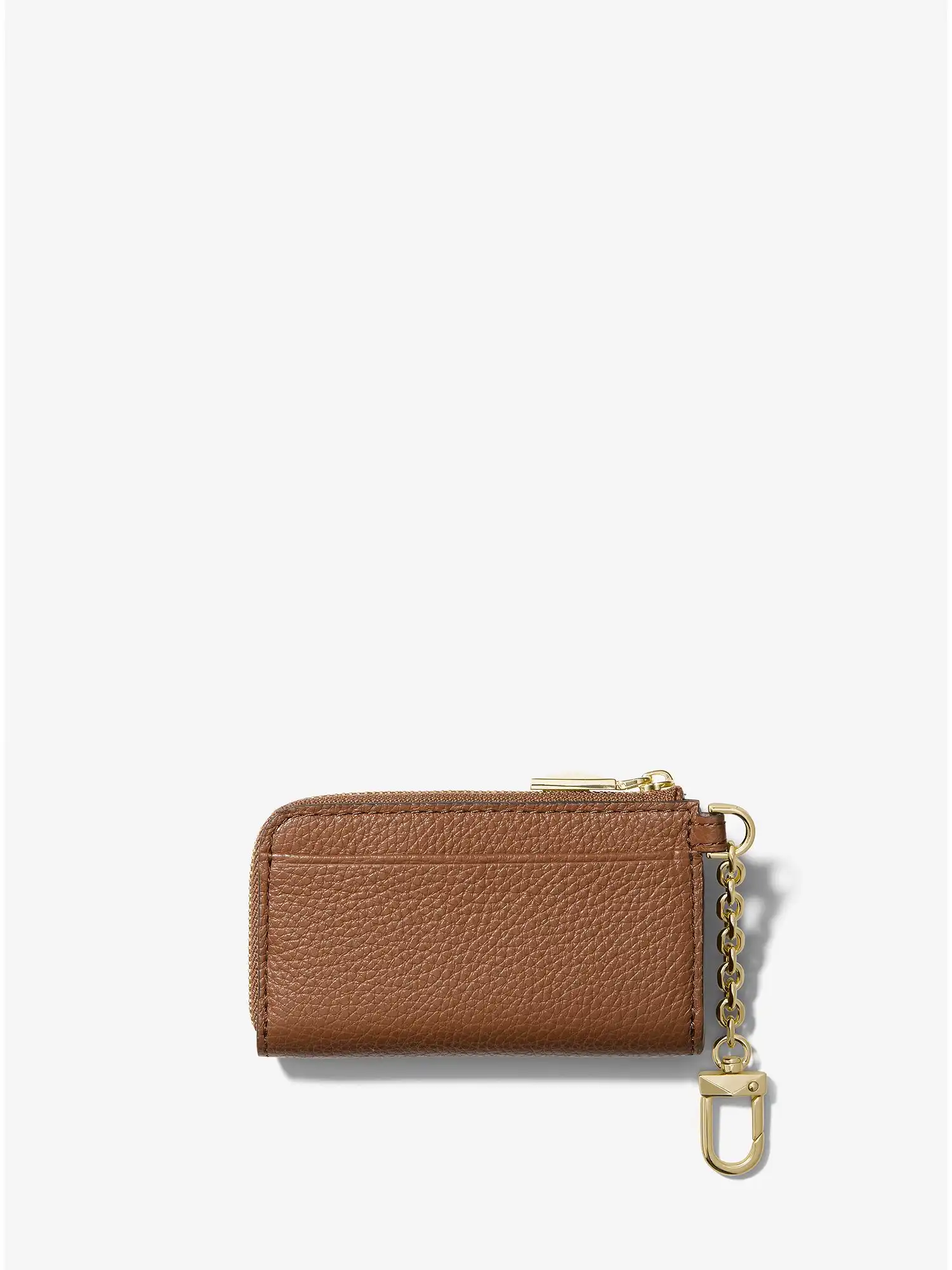 Piper Pebbled Leather Zip Card Case Luggage