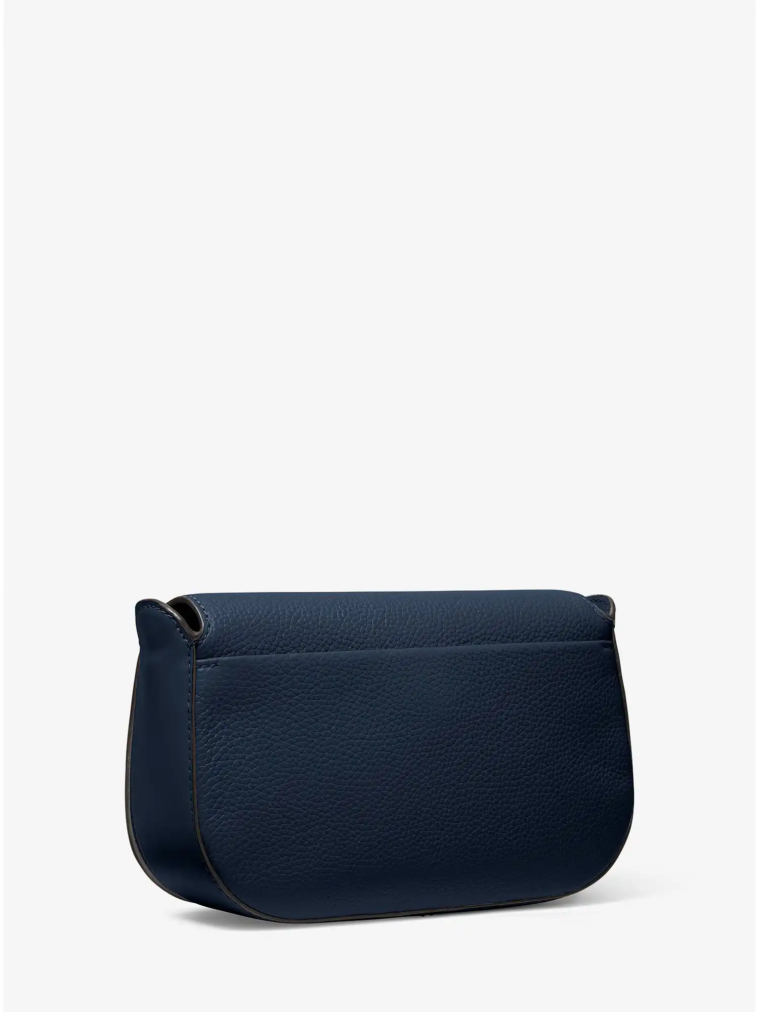 Samira Small Pebbled Leather Messenger Bag Navy