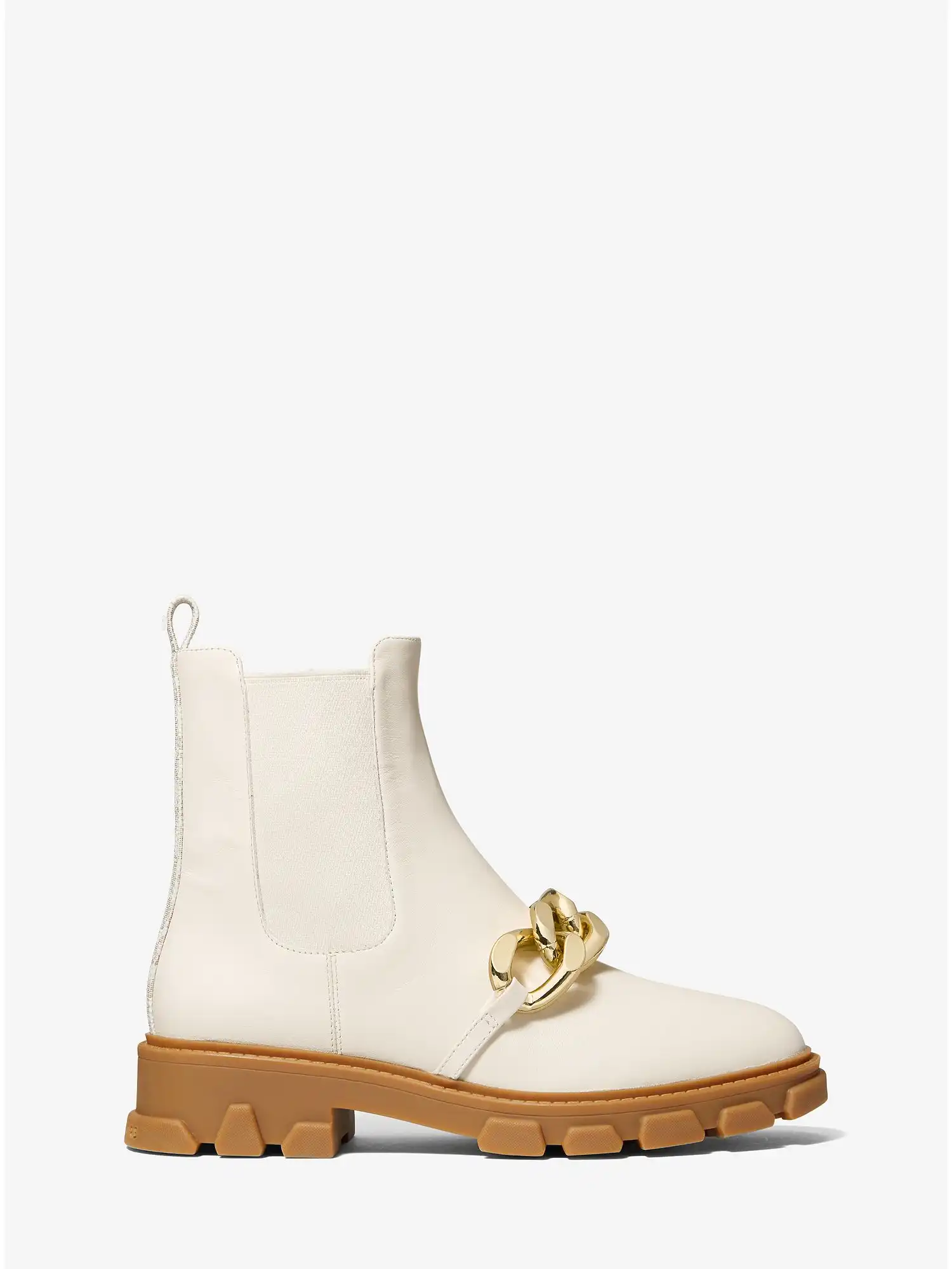 Scarlett Embellished Leather Boot Lt Cream