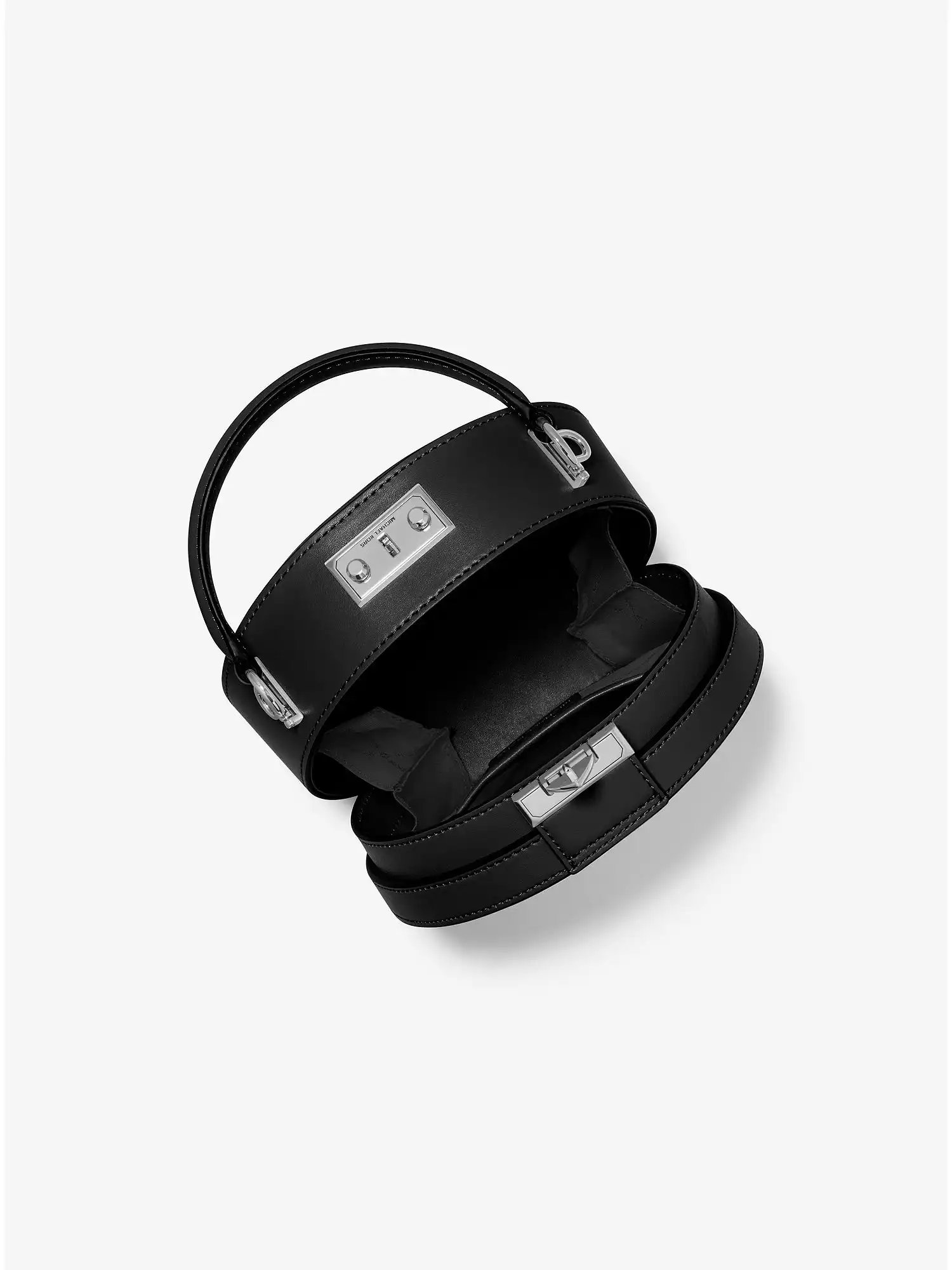 Serena Small Pebbled Leather Crossbody Bag Black
