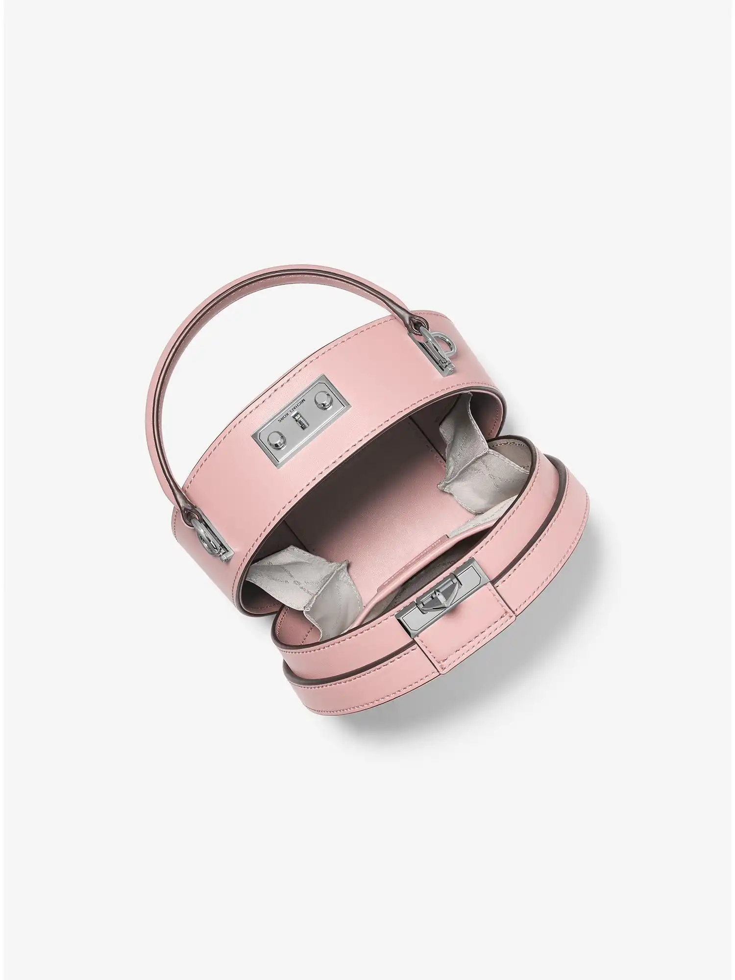 Serena Small Pebbled Leather Crossbody Bag Powder Blush