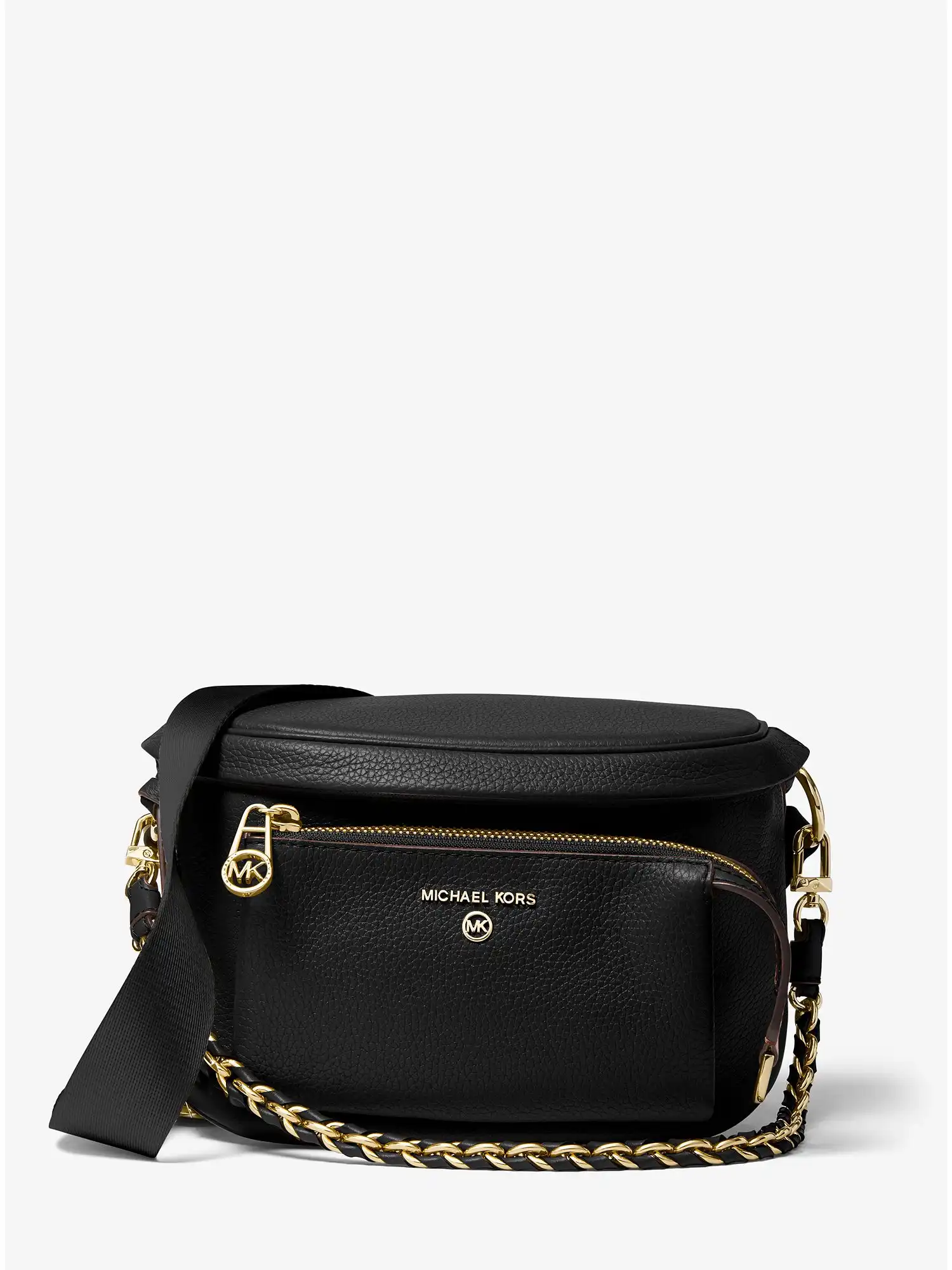 Slater Medium Pebbled Leather Sling Pack Black