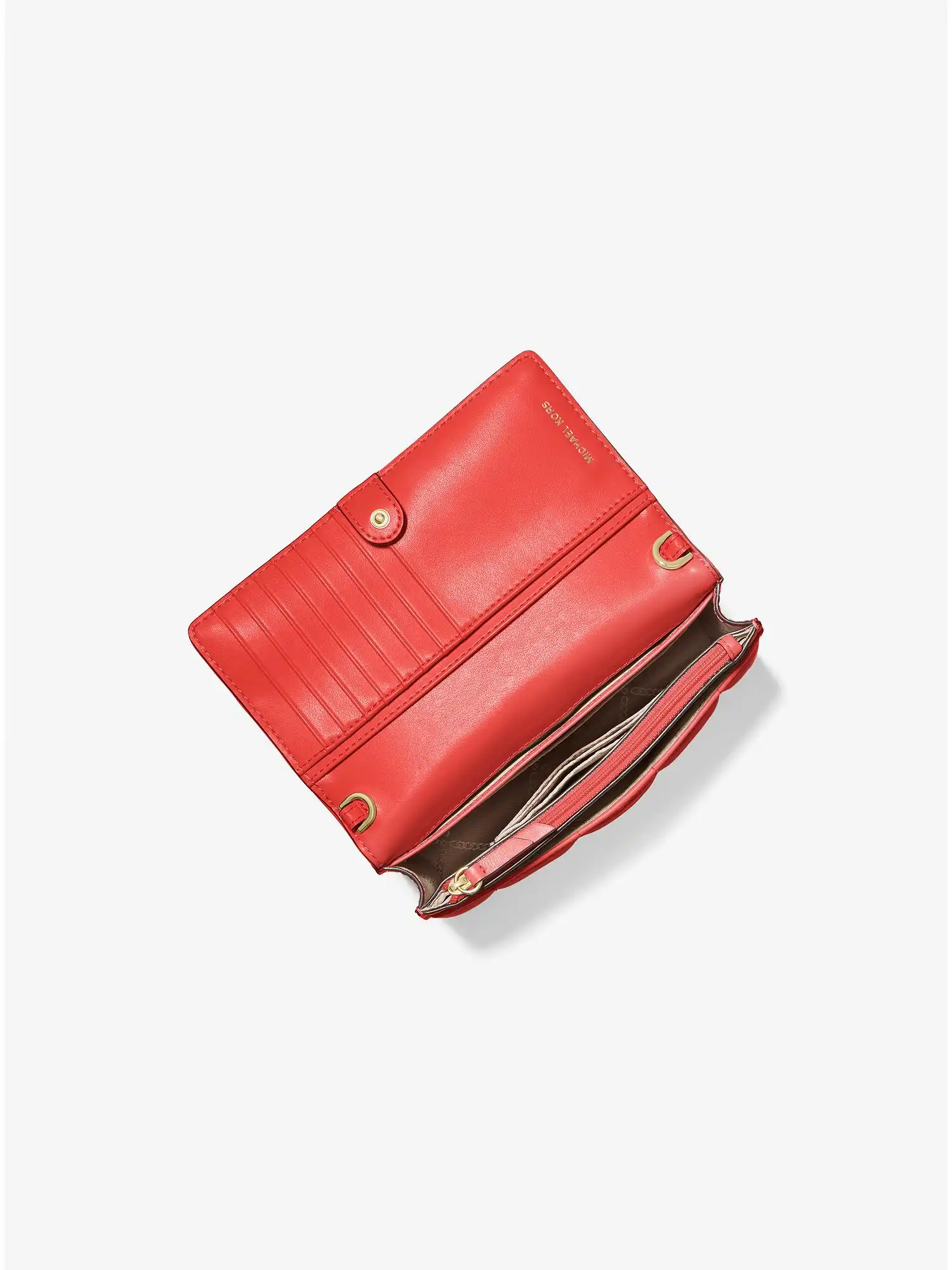 Small Quilted Leather Smartphone Crossbody Bag Sangria