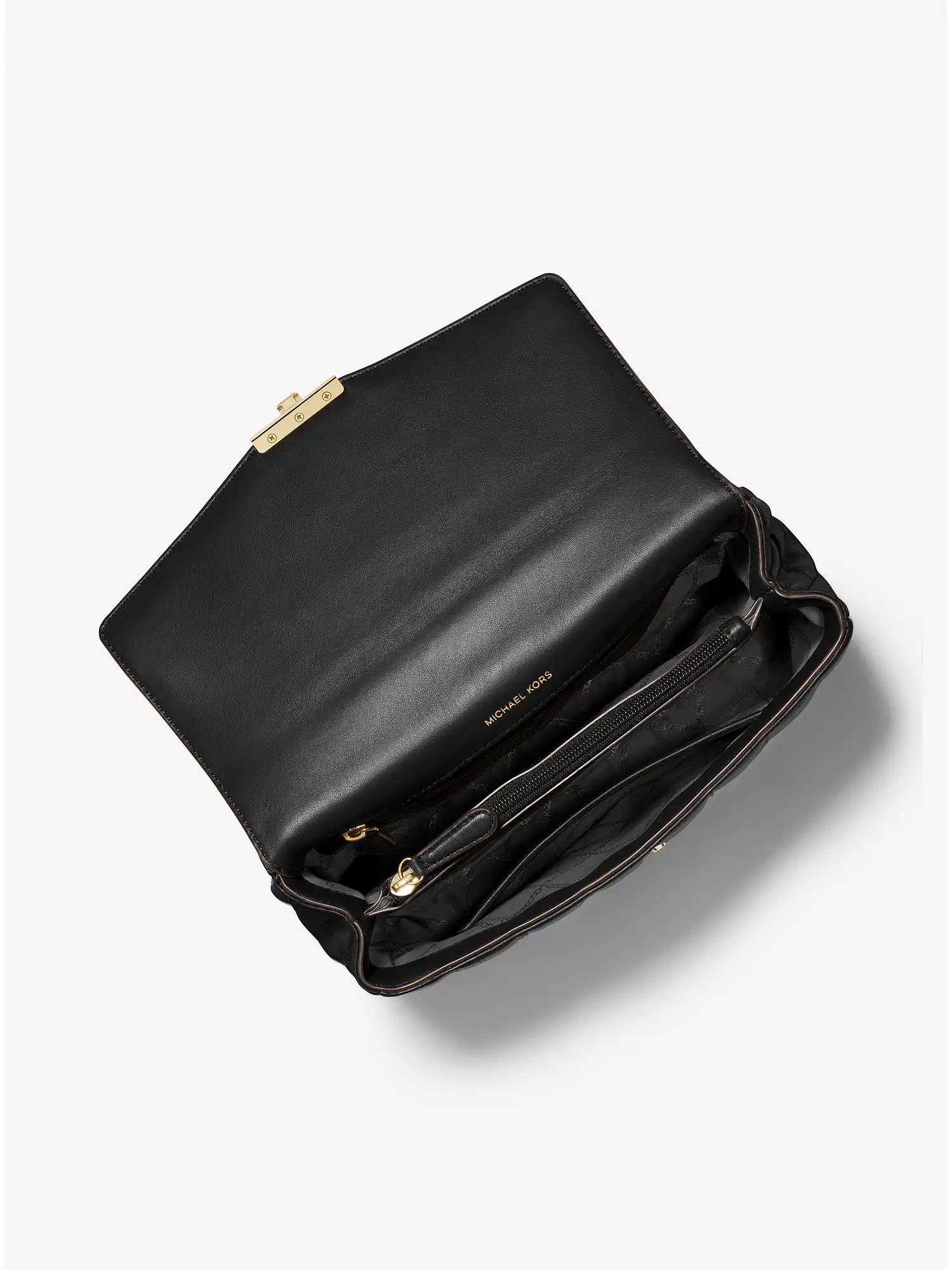 SoHo Extra-Large Quilted Leather Shoulder Bag Black