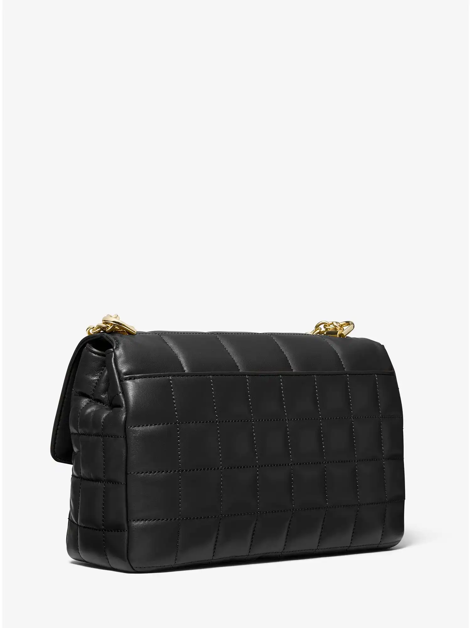 SoHo Extra-Large Quilted Leather Shoulder Bag Black