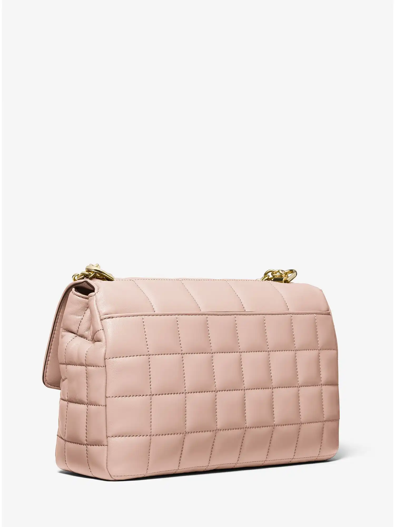 SoHo Extra-Large Quilted Leather Shoulder Bag Soft Pink