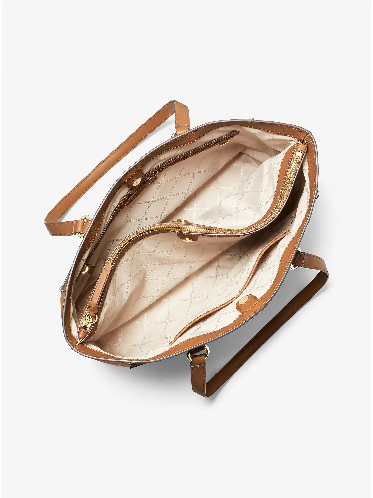 Sullivan Large Logo and Leather Tote Bag Brn Acorn