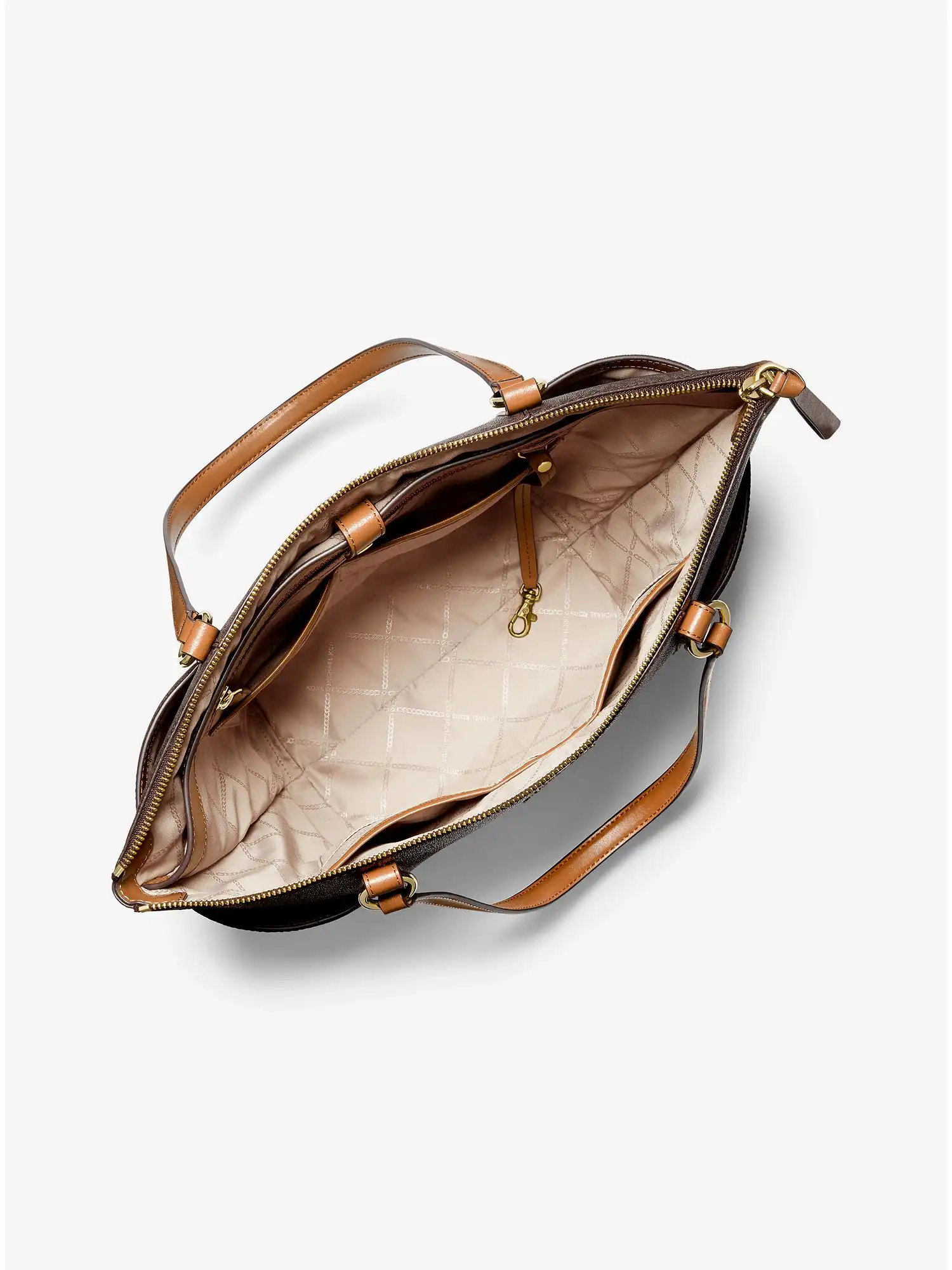 Sullivan Large Logo Top-Zip Tote Bag Brn Acorn