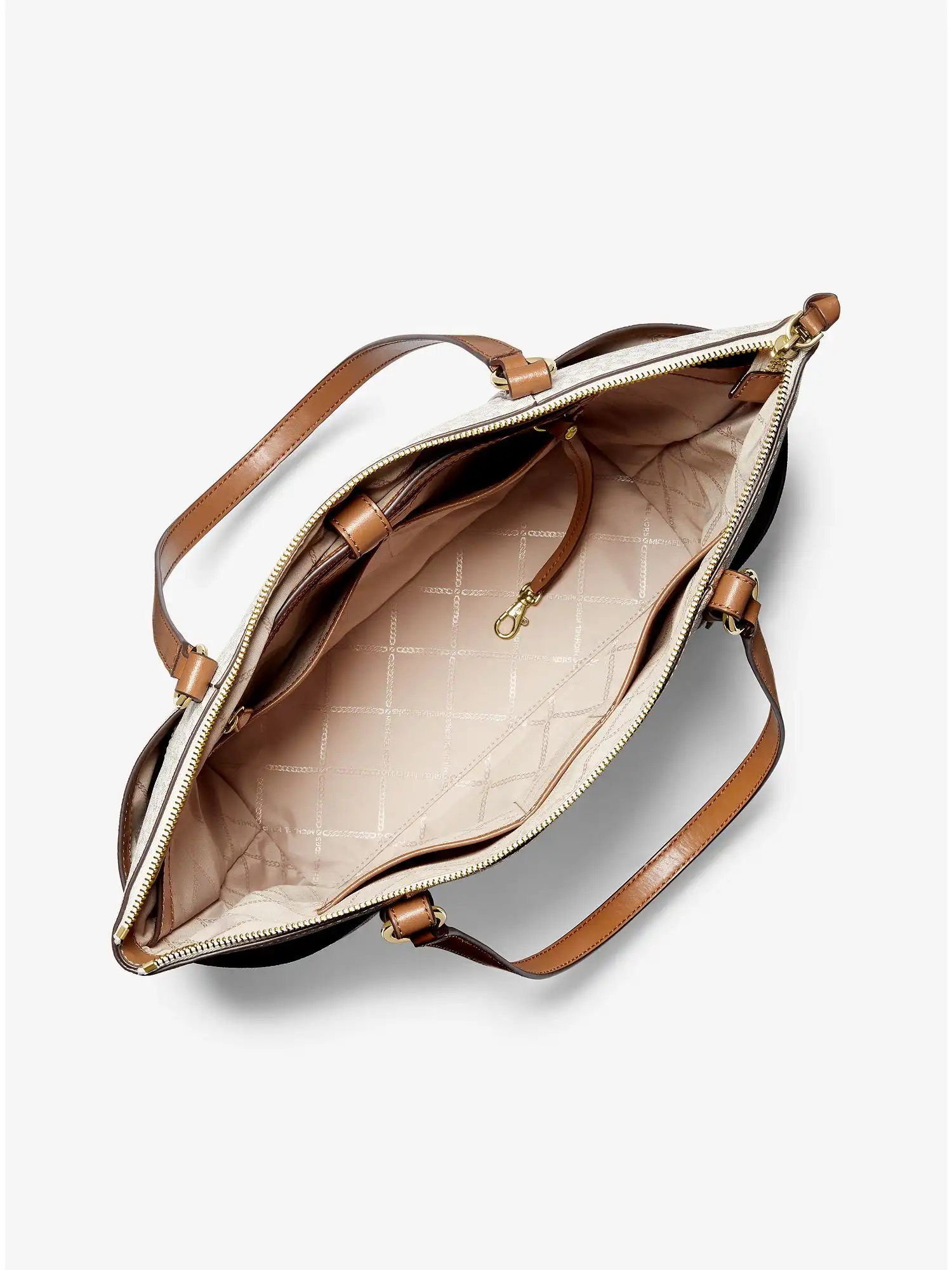 Sullivan Large Logo Top-Zip Tote Bag Vanilla Acorn