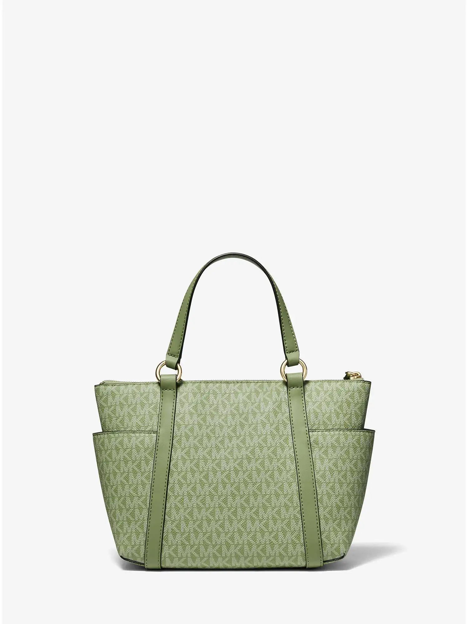 Sullivan Small Logo Top-Zip Tote Bag Light Sage