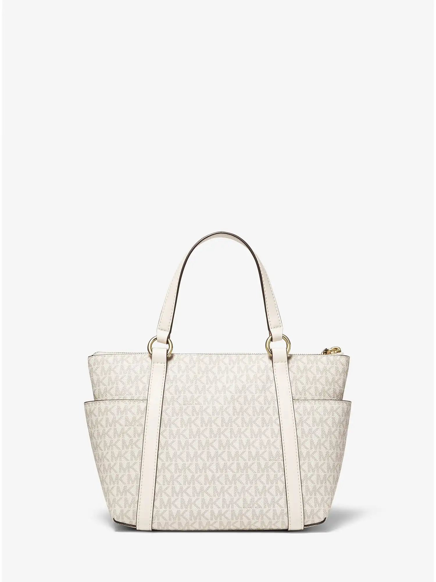 Sullivan Small Logo Top-Zip Tote Bag Van Cream