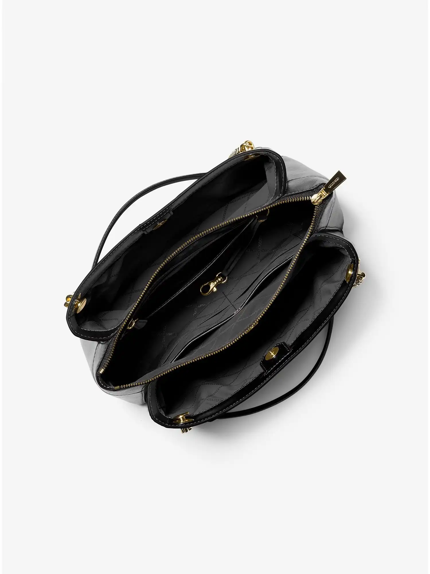 Susan Medium Quilted Leather Shoulder Bag Black