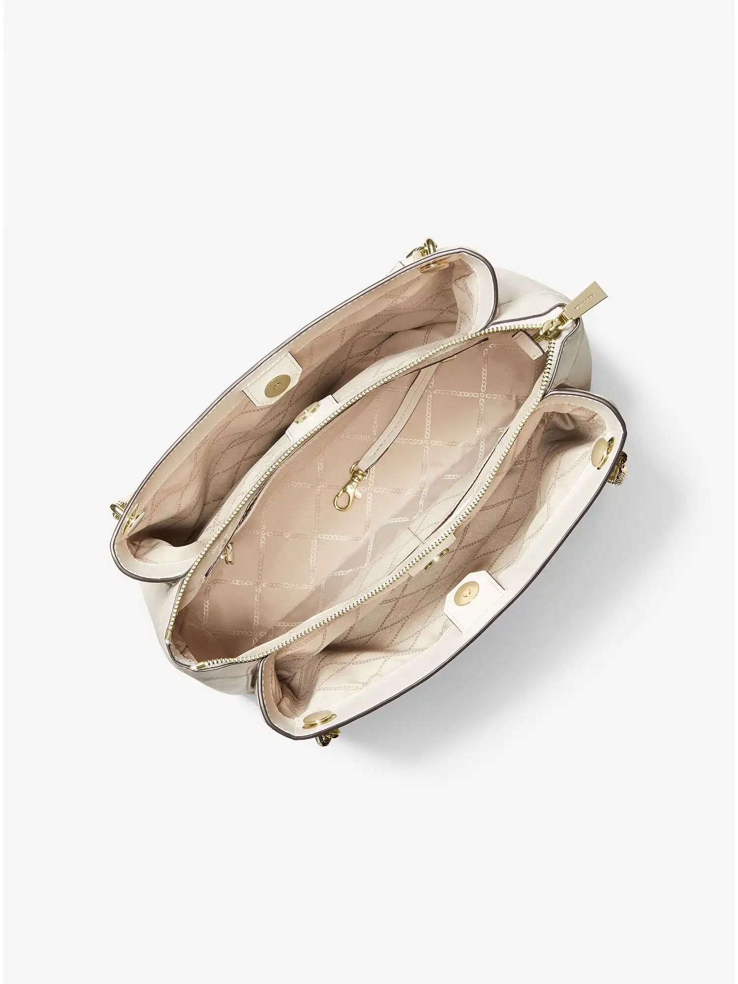 Susan Medium Quilted Leather Shoulder Bag Lt Cream