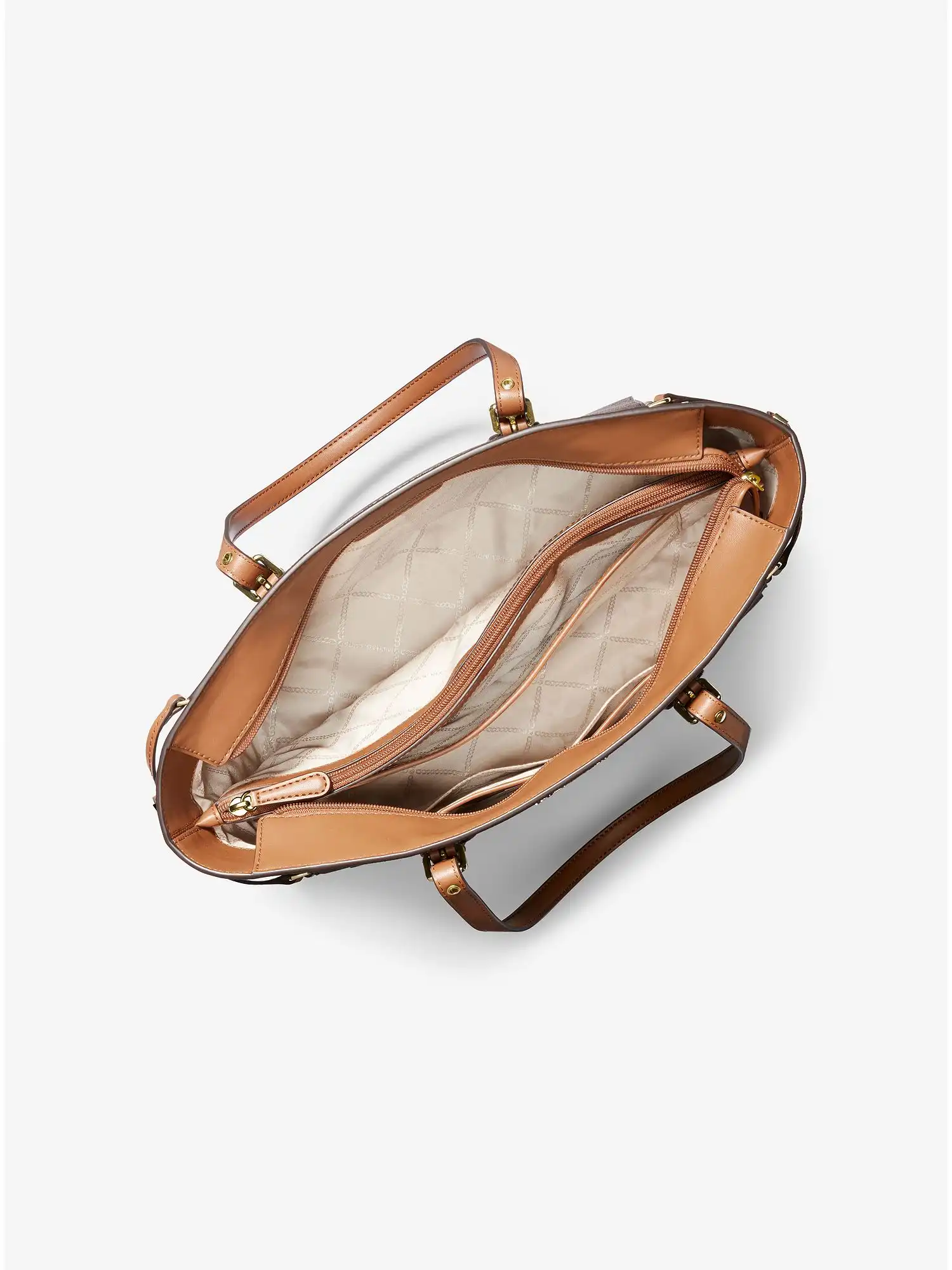 Voyager Medium Logo Tote Bag Brown